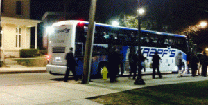Getting on to Bus for Lobby Day